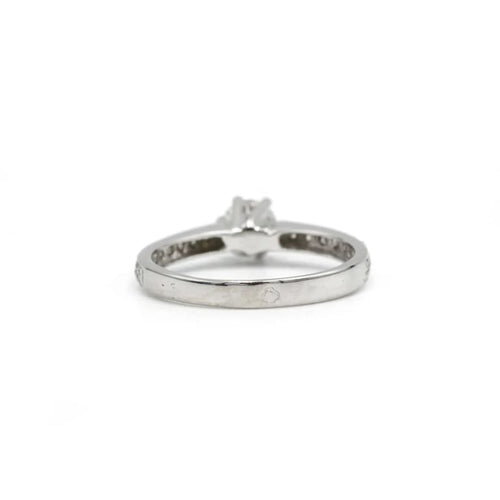 Bague 49 Bague en or blanc 750‰ avec diamants 58 Facettes 1145