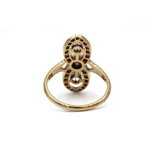 Bague 56 Bague XIXe - Or 750, perle et diamants 58 Facettes 1187