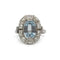 Bague 55 Bague Art déco en platine avec aigue-marine et diamants 58 Facettes 1215