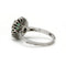 Bague 56 Bague marguerite en or blanc avec émeraude et diamants 58 Facettes 1219