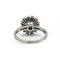 Bague 56 Bague marguerite en or blanc avec émeraude et diamants 58 Facettes 1219