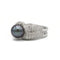 Bague 59 Bague en or blanc 750 avec diamants env. 3 ct et perle de Tahiti 58 Facettes 1237