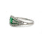 Bague 56 Art déco - Bague en platine avec émeraudes et diamants 58 Facettes 1153