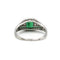 Bague 56 Art déco - Bague en platine avec émeraudes et diamants 58 Facettes 1153