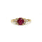 Bague 51 Bague en or 750‰ avec rubis synthétique et diamants 58 Facettes 1119
