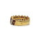 Bague 49 Bague demi-alliance en or jaune 750 avec diamants et rubis 58 Facettes 1087