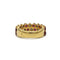 Bague 49 Bague demi-alliance en or jaune 750 avec diamants et rubis 58 Facettes 1087