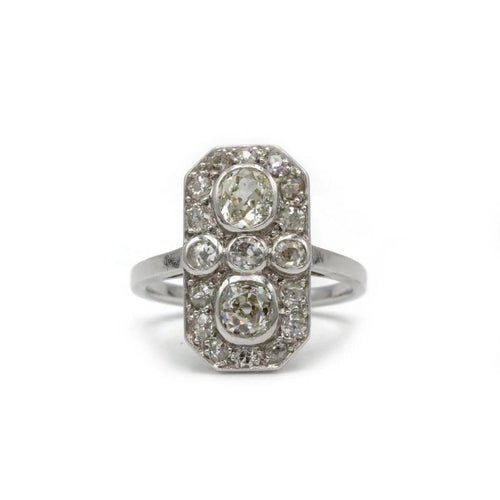 Bague 53 Bague Art déco en platine et diamants taille ancienne 58 Facettes 1229