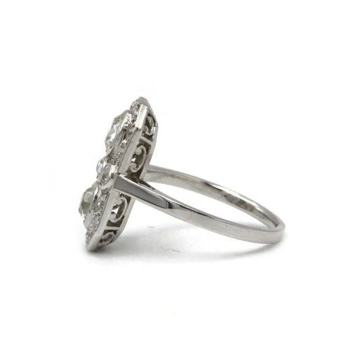 Bague 53 Bague Art déco en platine et diamants taille ancienne 58 Facettes 1229