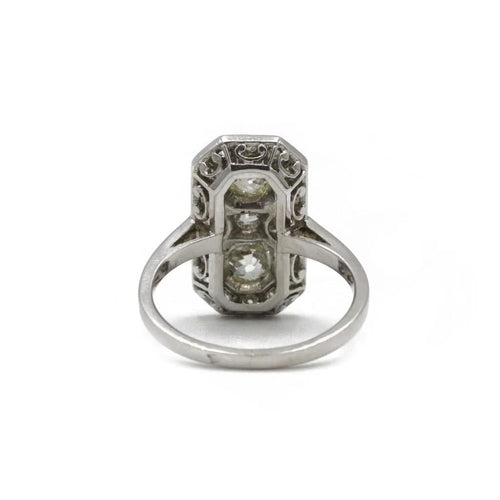 Bague 53 Bague Art déco en platine et diamants taille ancienne 58 Facettes 1229