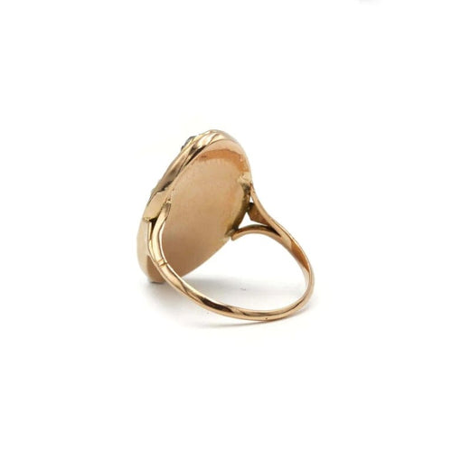 Bague 53.5 Bague en or jaune 750 à la laque bleue et diamants 58 Facettes 1221