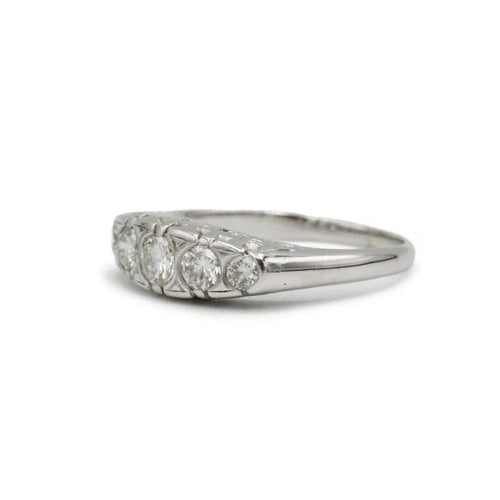 Bague 57 Bague jarretière en or 750 avec diamants 0,70 ct 58 Facettes 1321