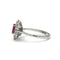 Bague 52 Bague marguerite en or 750 avec diamants et rubis 58 Facettes 1306