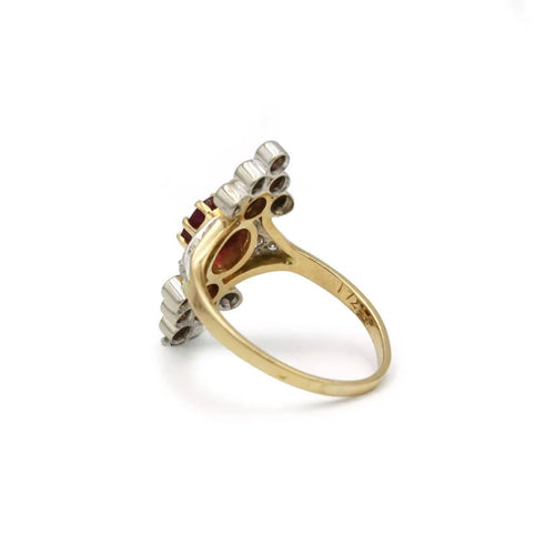 Bague 56 Bague en or 750 avec diamants et rubis 58 Facettes 1314