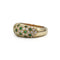 Bague 46 Bague jonc pavée de diamants et d’émeraudes en or jaune 750 58 Facettes SA004