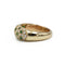Bague 46 Bague jonc pavée de diamants et d’émeraudes en or jaune 750 58 Facettes SA004