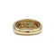 Bague 46 Bague jonc pavée de diamants et d’émeraudes en or jaune 750 58 Facettes SA004