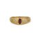 Bague 52 Bague en or jaune 750 avec diamants et rubis 58 Facettes 1330