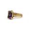 Bague 51 Bague en or jaune 750 avec améthyste, panier torsadé 58 Facettes 1329