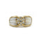 Bague 52 Bague jonc en or jaune 750 avec cristal de roche et diamants 58 Facettes SA005
