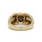 Bague 52 Bague jonc en or jaune 750 avec cristal de roche et diamants 58 Facettes SA005