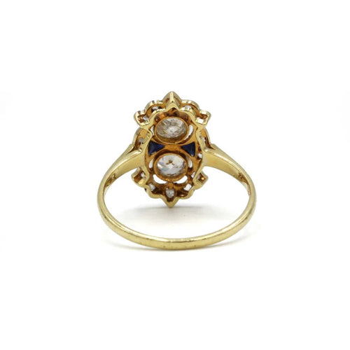 Bague 60 Bague Art déco en or 750, diamants et saphirs 58 Facettes 1300