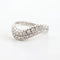 Bague 53 Bague vintage en or blanc 18 carats à diamants, double canal 58 Facettes 131368C