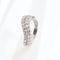 Bague 53 Bague vintage en or blanc 18 carats à diamants, double canal 58 Facettes 131368C