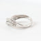 Bague 53 Bague vintage en or blanc 18 carats à diamants, double canal 58 Facettes 131368C