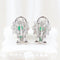 Boucles d'oreilles Boucles d'oreilles halo en or blanc 18 carats, émeraudes et diamants 58 Facettes 125977F