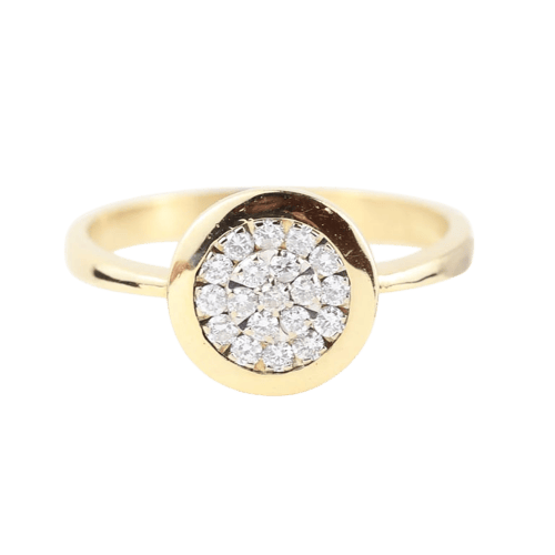 Bague 60 Bague en or jaune 18 carats et diamants taille brillant 58 Facettes 133710B