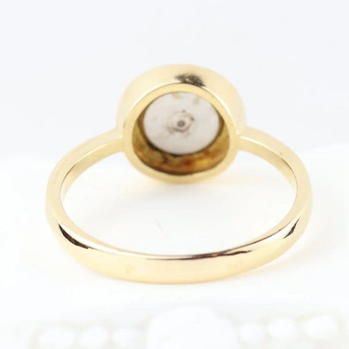Bague 60 Bague en or jaune 18 carats et diamants taille brillant 58 Facettes 133710B