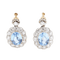 Boucles d'oreilles Boucles d'oreilles vintage en or jaune, platine, diamants et spinelles 58 Facettes J00003070