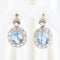 Boucles d'oreilles Boucles d'oreilles vintage en or jaune, platine, diamants et spinelles 58 Facettes J00003070