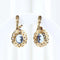 Boucles d'oreilles Boucles d'oreilles vintage en or jaune, platine, diamants et spinelles 58 Facettes J00003070