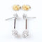 Boucles d'oreilles Boucles d'oreilles longues à rosettes en or blanc 18 carats et diamants 58 Facettes VV1-F