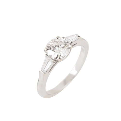 Bague 52 Graff - Bague en or blanc 18 carats avec diamants 58 Facettes 130281