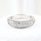 Bague 52 Bague pavée de diamants en or blanc 18 carats 58 Facettes VV1-C