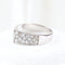 Bague 56 Bague pavée en or blanc 18 carats et diamants 58 Facettes VV1-A