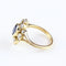 Bague 53 Bague vintage en or jaune 18 carats avec saphir et diamants 58 Facettes 131455C