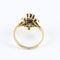 Bague 53 Bague vintage en or jaune 18 carats avec saphir et diamants 58 Facettes 131455C