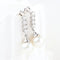 Boucles d'oreilles Boucles d'oreilles en or blanc 18 carats avec diamants et perles 58 Facettes