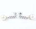 Boucles d'oreilles Boucles d'oreilles en or blanc 18 carats avec diamants et perles 58 Facettes