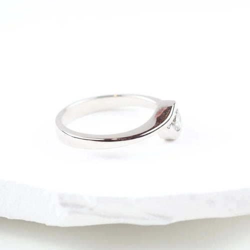 Bague 51 Solitaire - Bague en or blanc 18 carats et diamant 58 Facettes 159/24J
