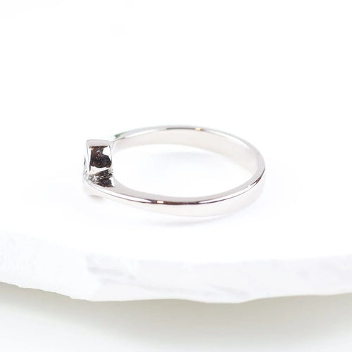 Bague 51 Solitaire - Bague en or blanc 18 carats et diamant 58 Facettes 159/24J