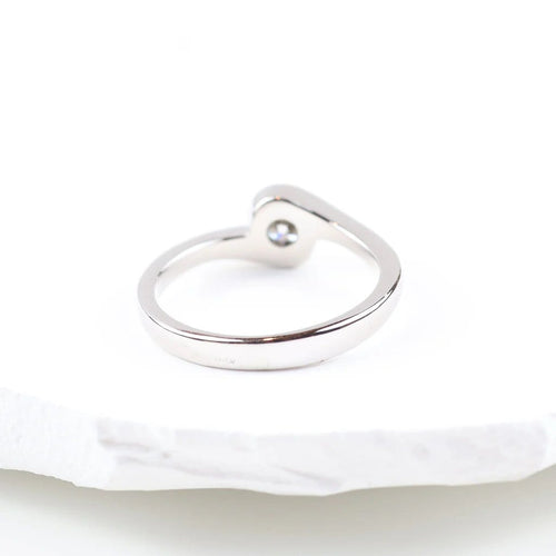 Bague 51 Solitaire - Bague en or blanc 18 carats et diamant 58 Facettes 159/24J