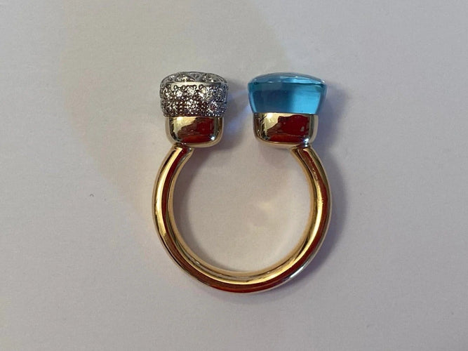 Bague 56 Pomellato Nudo - Bague en or rose, or blanc et diamants 58 Facettes