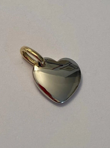 Pendentif Pomellato Cœur - Pendentif cœur en or blanc et jaune 18 carats 58 Facettes