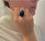 Bague 53 Chantecler Chérie - Bague en or blanc 18 carats, onyx et diamants 58 Facettes