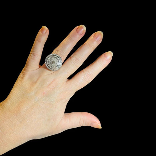 Bague 55 Bague en or blanc 18 carats sertie de diamants 1,20 ct 58 Facettes 6430A